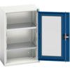 Verso Storage Cabinet, Single Clearview Door, Blue, 800 x 525 x 350mm thumbnail-0