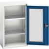 Verso Storage Cabinet, Single Clearview Door, Blue, 900 x 525 x 350mm thumbnail-0