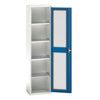 Verso Storage Cabinet, Single Clearview Door, Blue, 2000 x 525 x 350mm thumbnail-0