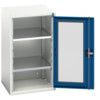 Verso Storage Cabinet, Single Clearview Door, Blue, 900 x 525 x 550mm thumbnail-0