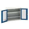 Verso Storage Cabinet, Single Clearview Door, Blue, 900 x 1050 x 1050mm thumbnail-0