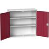 VERSO CUPBOARD WITH 2 SHELVES 1050X350X1000H RAL7035/3004 thumbnail-0