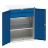 Verso Storage Cabinet, 2 Doors, Blue, 1000 x 800 x 550mm thumbnail-0