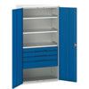 Verso Storage Cabinet, 2 Doors, Blue, 2000 x 800 x 550mm thumbnail-0