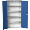 VERSO CUPBOARD WITH 4 SHELVES 1050X350X2000H RAL7035/5010 thumbnail-0