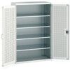 CUBIO CUPBOARD WITH LOUVRED DOORS & 4 SHELVES 1300X650X2000H thumbnail-0