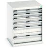 Cubio Drawer Cabinet, 6 Drawers, Light Grey, 800 x 650 x 650mm thumbnail-0