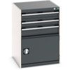 Cubio Drawer Cabinet, 3 Drawers, Anthracite Grey/Light Grey, 900 x 650 x 650mm thumbnail-0