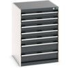 Cubio Drawer Cabinet, 7 Drawers, Anthracite Grey/Light Grey, 900 x 650 x 650mm thumbnail-0