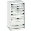 Cubio Drawer Cabinet, 7 Drawers, Light Grey, 1200 x 650 x 650mm thumbnail-0