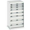 Cubio Drawer Cabinet, 8 Drawers, Light Grey, 1200 x 650 x 650mm thumbnail-0