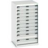 Cubio Drawer Cabinet, 10 Drawers, Light Grey, 1200 x 650 x 650mm thumbnail-0