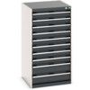 Cubio Drawer Cabinet, 10 Drawers, Anthracite Grey/Light Grey, 1200 x 650 x 650mm thumbnail-0