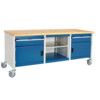 Cubio, Mobile Workbench, Light Grey, 840mm x 2000mm x 750mm thumbnail-0