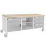 Cubio, Mobile Workbench, Light Grey, 840mm x 2000mm x 750mm thumbnail-0