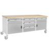 Cubio, Mobile Workbench, Light Grey, 840mm x 2000mm x 750mm thumbnail-0