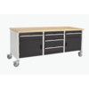 Cubio, Mobile Workbench, Anthracite Grey, 840mm x 2000mm x 750mm thumbnail-0