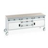 Cubio, Mobile Workbench, Light Grey, 840mm x 2000mm x 750mm thumbnail-0