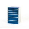 Cubio Drawer Cabinet, 6 Drawers, Blue/Light Grey, 900 x 650 x 650mm thumbnail-0