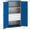 Steel, Cubio Kitted Cupboard, Blue/Grey, 2000mm x 1050mm x 650mm thumbnail-0