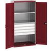 CUBIO CUPBOARD WITH LOUVRE DOORS,2 SHELVES,4 1050X650X2000H thumbnail-0