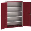 CUBIO CUPBOARD WITH LOUVRED DOORS & 4 SHELVES 1300X650X2000H thumbnail-0