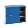 Cubio Storage Cabinet, 2 Sliding Doors, Blue, 1000 x 1300 x 650mm thumbnail-0