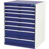 Cubio Drawer Cabinet, 8 Drawers, Blue/Light Grey, 1000 x 800 x 750mm thumbnail-0