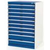 Cubio Drawer Cabinet, 10 Drawers, Blue/Light Grey, 1200 x 800 x 750mm thumbnail-0