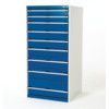 Cubio Drawer Cabinet, 9 Drawers, Blue/Light Grey, 1600 x 800 x 750mm thumbnail-0