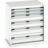 CUBIO DRAWER CABINET WITH 6 DRAWERS 800X650X900H RAL7035 thumbnail-0