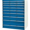 Cubio Drawer Cabinet, 9 Drawers, Blue/Light Grey, 1600 x 1300 x 750mm thumbnail-0