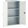 CUBIO CUPBOARD WITH PERFO DOORS &2 SHELVES 1050X650X2000H thumbnail-0