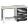 CUBIO BENCH (LINO) WITH 6 DRAWER CABINET 1500X750X840H thumbnail-0