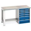 CUBIO BENCH (LINO) WITH 6 DRAWER CABINET 1500X750X840H thumbnail-0