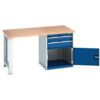 CUBIO BENCH (MPX) WITH 2 DRAWER CABINET 1500X750X840H thumbnail-0