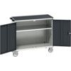 VERSO MOBILE CABINET 1050X650X965H TOP TRAY RAL7035/7016 thumbnail-0