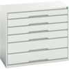 VERSO CABINET WITH 6 DRAWERS 1050X550X900H RAL7035 thumbnail-0