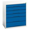 VERSO CABINET WITH 6 DRAWERS 800X550X900H RAL7035/5010 thumbnail-0