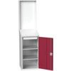 VERSO LECTERN W/ PANEL 2 SHELF 1 DRAWER 525X550X2000H RAL7035/3004 thumbnail-0