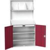 VERSO LECTERN W/ BACKPANEL FILEHOLDER 2SHELVES2DRAWER RAL7035/3004 thumbnail-0