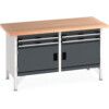 CUBIO STORAGE BENCH 2DRAWERCUPBOA RD / 2DRAWERCUPBOARD RAL7035/7016 thumbnail-0