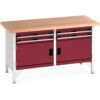 CUBIO STORAGE BENCH 2DRAWERCUPBOA RD / 2DRAWERCUPBOARD RAL7035/3004 thumbnail-0