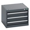 40010009.77V CABINET 3 DRAWERS 75KG UDL PER DRAWER/SHELF DARK GREY thumbnail-0