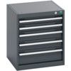 40010015.77V CABINET 5 DRAWERS 75KG UDL PER DRAWER/SHELF DARK GREY thumbnail-0