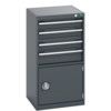 40010043.77V CABINET 4 DRAWERS/DO OR 75KG UDL PER DRAWER DARK GREY thumbnail-0