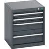 40010112.77V CABINET 4 DRAWERS 75KG UDL PER DRAWER/SHELF DARK GREY thumbnail-0