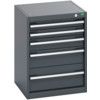 40010115.77V CABINET 5 DRAWERS 75KG UDL PER DRAWER/SHELF DARK GREY thumbnail-0