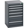 40010117.77V CABINET 6 DRAWERS 75KG UDL PER DRAWER/SHELF DARK GREY thumbnail-0