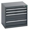 40011040.77V CABINET 4 DRAWERS 75KG UDL PER DRAWER/SHELF DARK GREY thumbnail-0